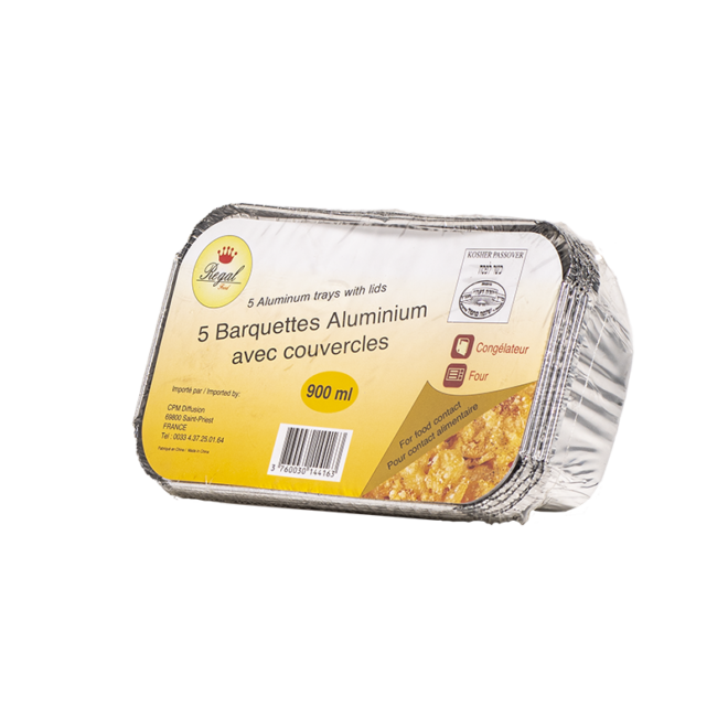 Barquette Aluminium 900 ml x5