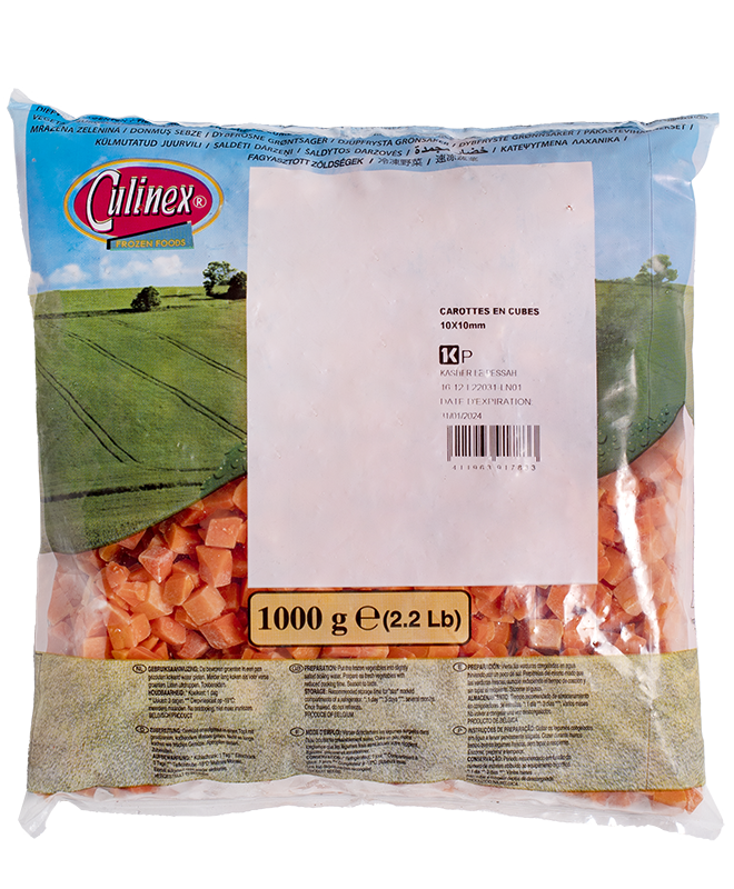 Carottes en cubes 6/6 mm 1 Kg - SURGELES