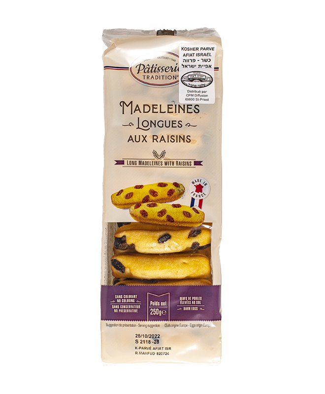 Madeleines longues Raisin 250 g