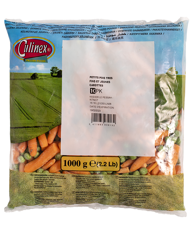 Petit Pois fins et Jeunes Carottes - 1 Kg - SURGELES