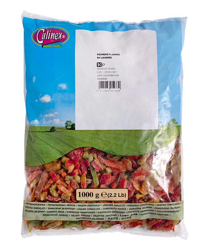 Poivrons Mixes en Lanières 1 Kg - SURGELES