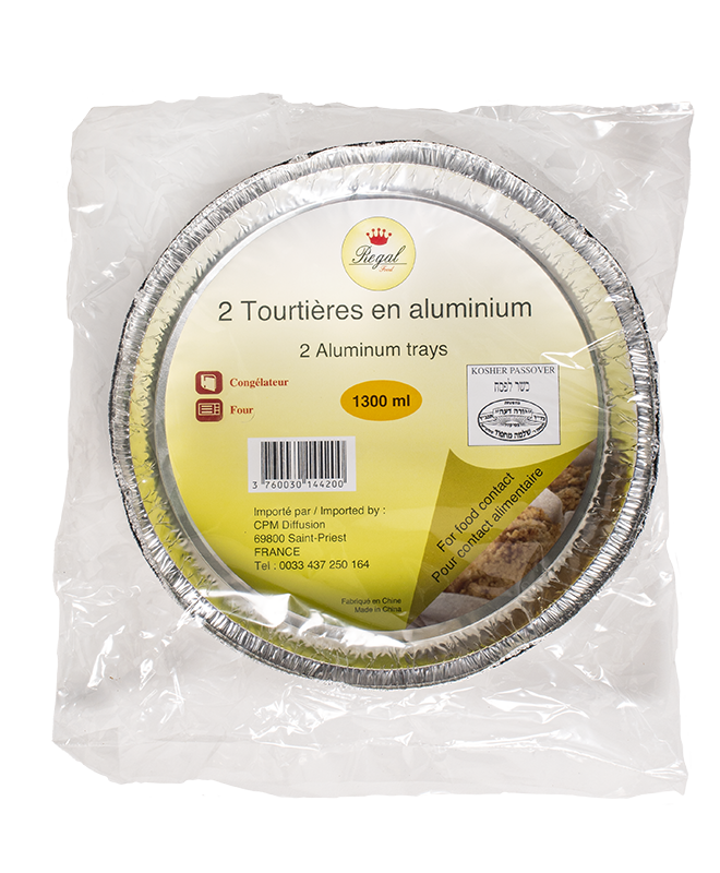 Tourtière Aluminium 1500 ml x2
