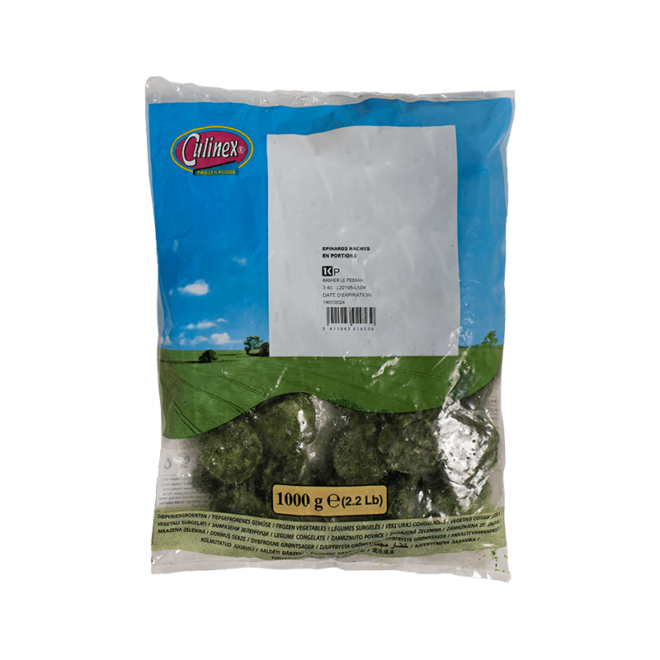 Epinards Hachés en Portions 1 Kg - SURGELES