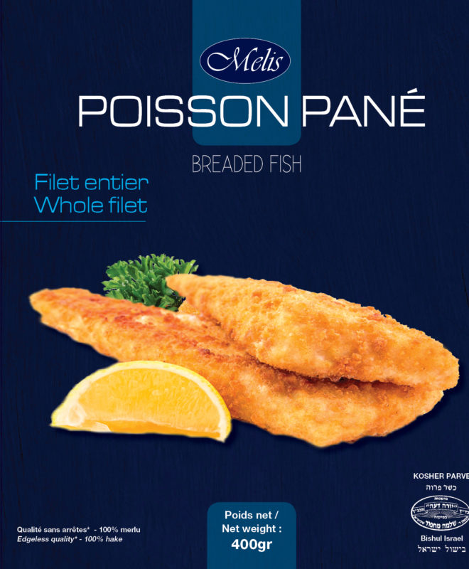 Filet entier de poisson pané 400g